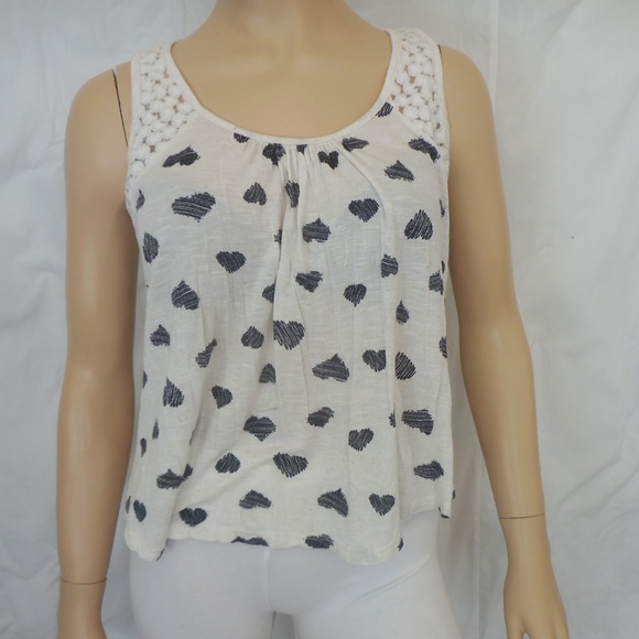 Robin's Nest Maternity Top Heart Print Tank Size M - Picture 5 of 8